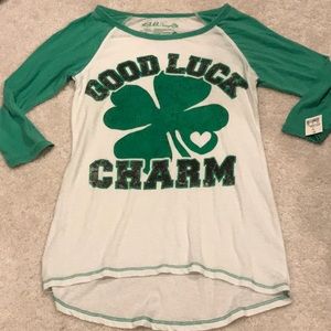 St. Patrick's Day Raglan Shirt Small